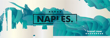 Italy Naples Skyline City Gradient Vector Banner