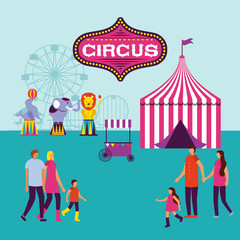 Canvas Print -  circus fun fair