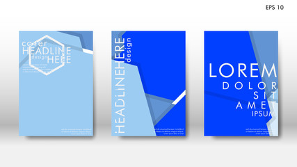Wall Mural - abstract cover with hexagon elements. book design concept. futuristic business layout. digital poste