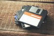 floppy disk on table