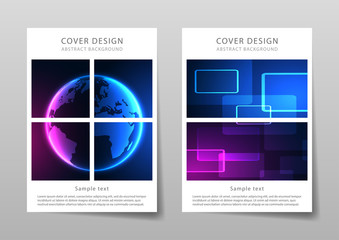 Wall Mural - modern vector template for brochure, leaflet, flyer, cover. structure for technology abstract backgr