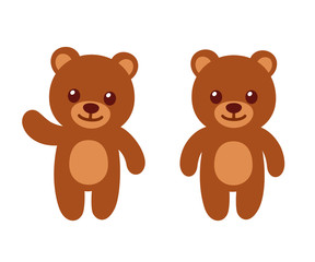 Wall Mural - simple cartoon teddy bear