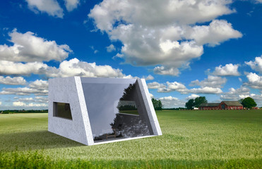 3D illustration of concept architecture