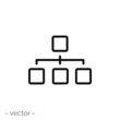 organization chart icon vector