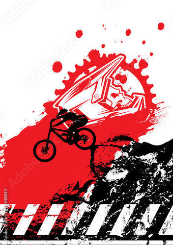 Fotomural Extreme mountain biking design