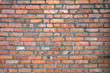 Old brick red wall background. Beautiful texture.