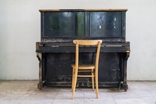 Old Wooden Piano. Czech Republic