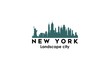 new york modern city landscape skyline logo design inspiration