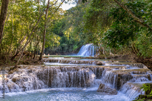 Fotomural Amazing waterfall scenario in Bonito, Brazil