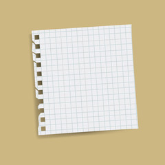 Canvas Print - Blank square grid reminder note vector