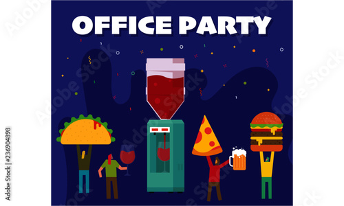New Year Party In Office Business Team Celebrate Corporate Event