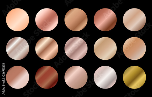 Luxury metallic gradient collection, Silver Gold, <b>Rose Gold</b>, <b>Copper</b> ...