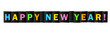 HAPPY NEW YEAR colorful letters banner