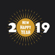 creative new year 2019 poster design