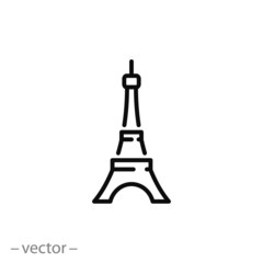 eiffel tower icon vector