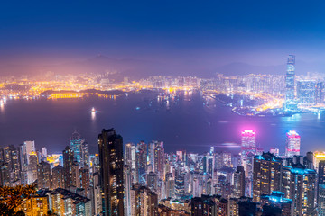 Hong Kong City Skyline and Architectural Landscape..