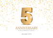 © Happy Man - Anniversary 5. gold 3d numbers.