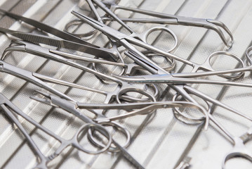 Wall Mural - Surgical instruments, a set of surgical instruments