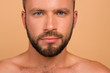 © deagreez - Close-up cropped portrait of confident content attractive handso