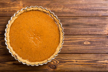 Homemade American Traditional Pumpkin Pie