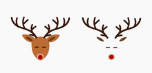 Cute Reindeer Heads