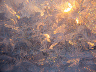 Wall Mural -  frost on the window