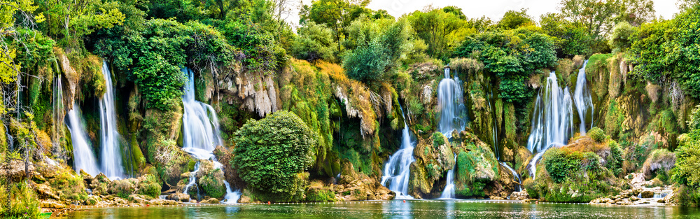 Kravica waterfalls on the Trebizat River in Bosnia and Herzegovina - obrazy, fototapety, plakaty 