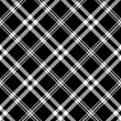 Black white simple check plaid seamless pattern