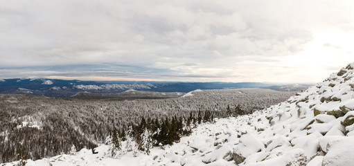 Winter ascent to the mountain Zigalga. Republic of Bashkortostan