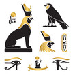 Set of ancient egypt silhouettes