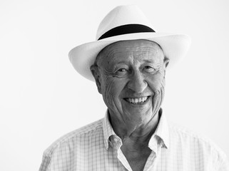 Portrait of a happy elderly man smiling