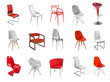 © Alena - Set of different chair furniture. Collage of side and front views of chairs