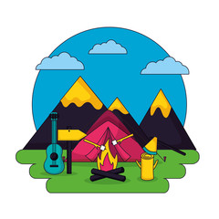 Sticker - camping summer relate