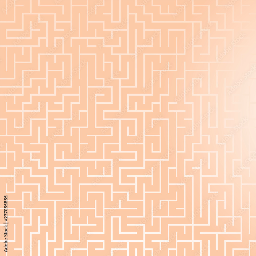 Square color maze pattern. Simple flat vector illustration. For the ...