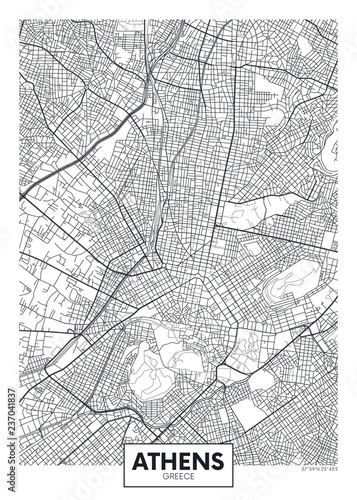 Dekoracja na wymiar  mapa-miasta-ateny-projekt-plakatu-wektor-podrozy