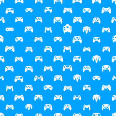 Canvas Print - Video game controller background Gadgets seamless pattern