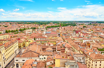 Wall Mural - Cityscape of Verona in Italy / Seen from the Tower of Lamberti next to 