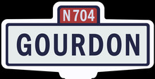 GOURDON - Ancien Panneau Entrée D'agglomération 
