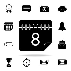 the calendar icon. University life icons universal set for web and mobile