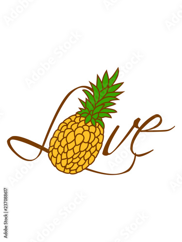Love Text Logo Liebe Ananas Lecker Hunger Essen Obst Gesund Ernahrung Diat Comic Cartoon Design Clipart Buy This Stock Illustration And Explore Similar Illustrations At Adobe Stock Adobe Stock