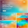 header of landing page with gradient mesh background