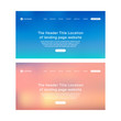 Header of Landing Page with Gradient Mesh
