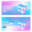 Landing Page with Abstract Colorful Vector Background