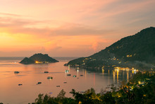 Koh Tao Island And Nang Yuan Harbor Surathani One Of Most Popular Traveling Destination In Southern Of Thailand