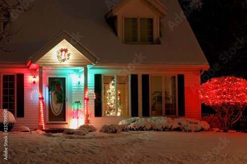 Seasonal House Outdoors Decoration Background With House