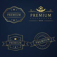 set of premium badges vector