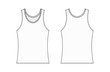 women's tank top template illustration / white