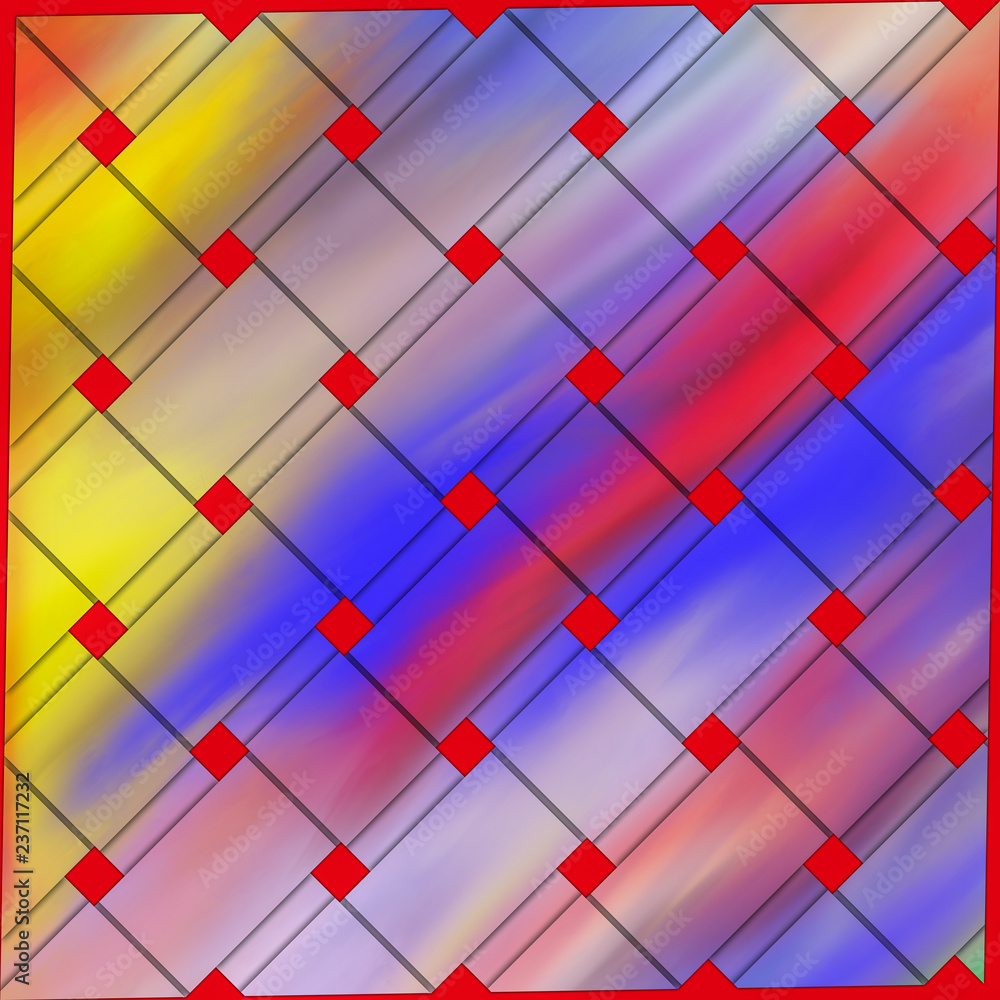 Gitter in Rot und Gelb, Hintergrund Grafki