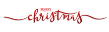 MERRY CHRISTMAS 3D Brush Calligraphy Banner