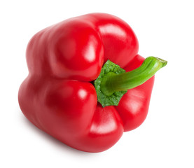 Wall Mural - Red bell pepper isolated